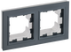 Рамка двойная IP44 BRITE IEK графит, Рамки и аксессуары
