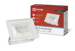 Прожектор светодиодный СДО-7 30Вт 230В 6500К IP65 белый IN HOME, прожекторы светодиодные