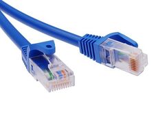 Патч-корд неэкранированный CAT5E U/UTP 4х2, LSZH, синий, 1.0м DKC, коммутационный шнур