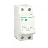 Автоматический выключатель Resi9 2Р 06А 6,0кА характеристика C Schneider Electric, Автоматические выключатели модульные