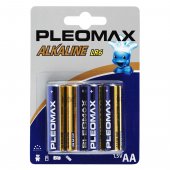 Батарейки АА Pleomax LR6-4BL (4шт), Алкалиновые батарейки