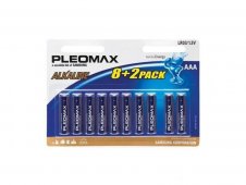 Батарейки ААА Pleomax LR03-8+2BL (10шт), Алкалиновые батарейки