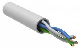 ITK Витая пара U/UTP кат.5E 2x2х24AWG LSZH белый (500м), витая пара не экранированный кабель