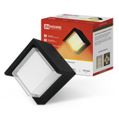 Светильник уличный светодиодный ДБУ ROMB-1230BL 12Вт 3000К IP54 черный IN HOME, Уличные светодиодные светильники