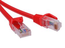 Патч-корд неэкранированный CAT5E U/UTP 4х2, LSZH, красный, 3.0м DKC, коммутационный шнур