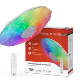 Светильник светодиодный COMFORT DIAMOND-MUSIC-RGB 75Вт 230В 3000-6500K 6000Лм 500x100мм с пультом дистанционного управления IN HOME, Потолочные светильники