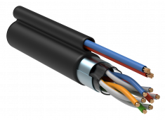 ITK Витая пара F/UTP категории 5E 4х2х24AWG LDPE кабель  питания 2x0,75, витая пара экранированный кабель