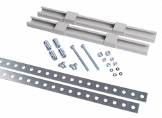 Комплект крепления металлокорпуса к столбу монтажной полосой, Монтажные и крепежные аксессуары для шкафов