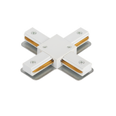 Коннектор X-тип XRB-WH для шинопровода RB белый IN HOME, Аксессуары к трековым светильникам