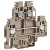 DAS.4/CIGR, проходной зажим серый 2 уровня 2,5 кв.мм, с перемычкой между уровнями DKC, Соединительные изолирующие зажимы