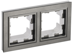 Рамка двойная IP44 BRITE IEK шампань, Рамки и аксессуары