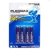 Батарейки ААА Pleomax R03-4BL (4шт), Солевые батарейки