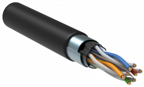 ITK Витая пара F/UTP кат.6 4x2х23AWG LSZH черный (305м), витая пара экранированный кабель