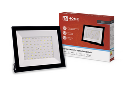 Прожектор светодиодный СДО-7 100Вт 230В 6500К IP65 черный IN HOME, прожекторы светодиодные