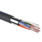 ITK Кабель связи витая пара U/UTP кат.5E 4х2х24AWG LDPE трос 12мм 305м черный, витая пара не экранированный кабель