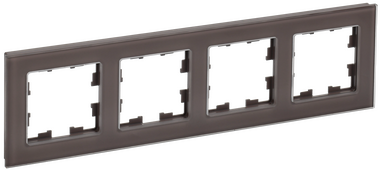 Рамка четырехместная BRITE IEK стекло бронза, Рамки и аксессуары