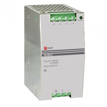 Блок питания 24В DR-120W-24 EKF PROxima, Блоки питания