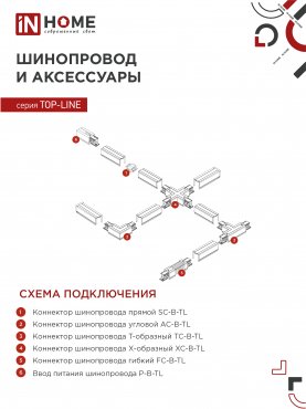 Светильник трековый светодиодный TR-07-TL 15Вт 6500К 1500Лм IP40 24 градуса белый серии TOP-LINE IN HOME, Светильники светодиодные трековые