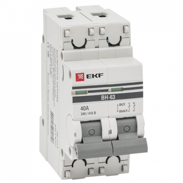 Выключатель нагрузки ВН-63 2Р 40А EKF PROxima, Выключатели нагрузки
