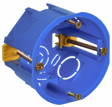 Коробка С3 установочная D=68х45мм для полых стен (с саморезами и пластиковыми лапками) IEK, Коробки распределительные