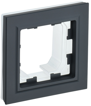 Рамка одинарная IP44 BRITE IEK графит, Рамки и аксессуары