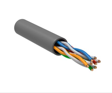 Витая пара U/UTP 5E 4х2х24AWG PVC серый (305м) ITK РФ/Т, витая пара не экранированный кабель